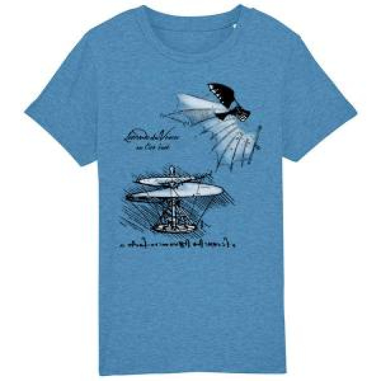 T-shirt enfant premium bio Les Ailes (Maquettes) Mid Heather Blue 3/4 ans