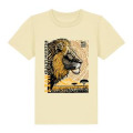 T-shirt enfant premium bio Lion Linocut Zoo de Thoiry Butter 5/6 ans