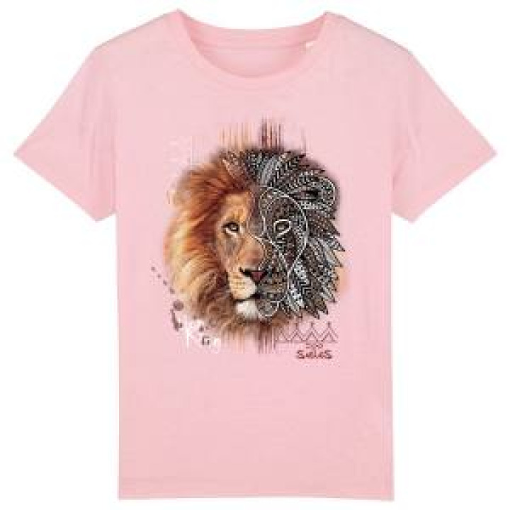 Tshirt enfant premium bio Lion Tribes Zoo des Sables dOlonnes Melon code 34 ans