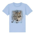 T-shirt enfant premium bio Loup Native Tribes Safari de Peaugres + transfert Col Safari de Peaugres 