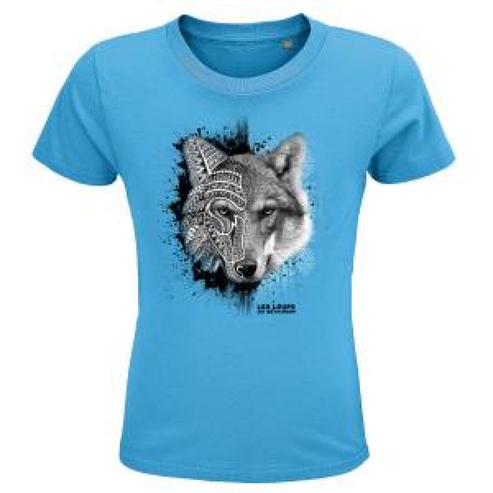 Tshirt enfant premium bio Loup Natives Tribes les Loups du Gévaudan Aloe  Stanley 56 ans