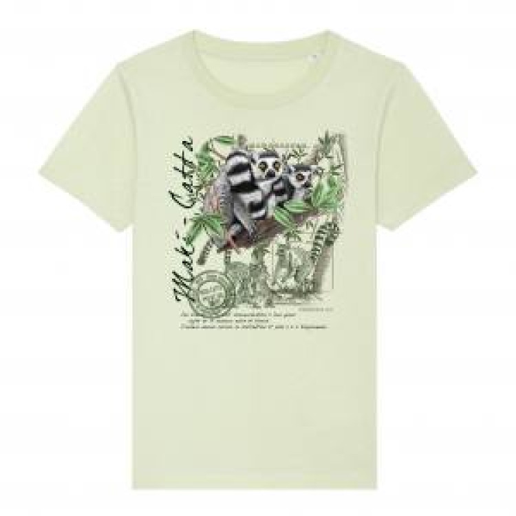 T-shirt enfant premium bio Maki Catta Corsica Zoo Caribbean Blue 7/8 ans