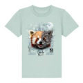 T-shirt enfant premium bio Panda Roux Native Tribes Safari de Peaugres + transfert Col Safari de Peaugres Cotton pink 3/4 ans
