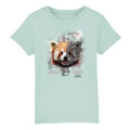 T-shirt enfant premium bio Panda Roux Native Tribes Zoo des Sables d’Olonne Aloe - Stanley 3/4 ans