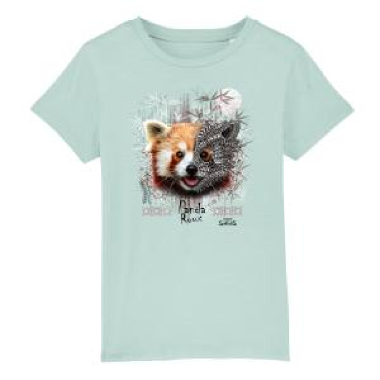 T-shirt enfant premium bio Panda Roux Native Tribes Zoo des Sables d’Olonne Aloe - Stanley 12/14 ans