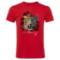 T-shirt enfant premium bio Panthère Native Tribes Zoo Boissière du Dore Red 3/4 ans