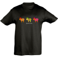 T-shirt enfant Pyrénées Fashion 3 Moutons Noir Profond 2 ans