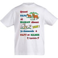 T-shirt enfant Quand Papa et Maman... Espelette Blanc 2 ans