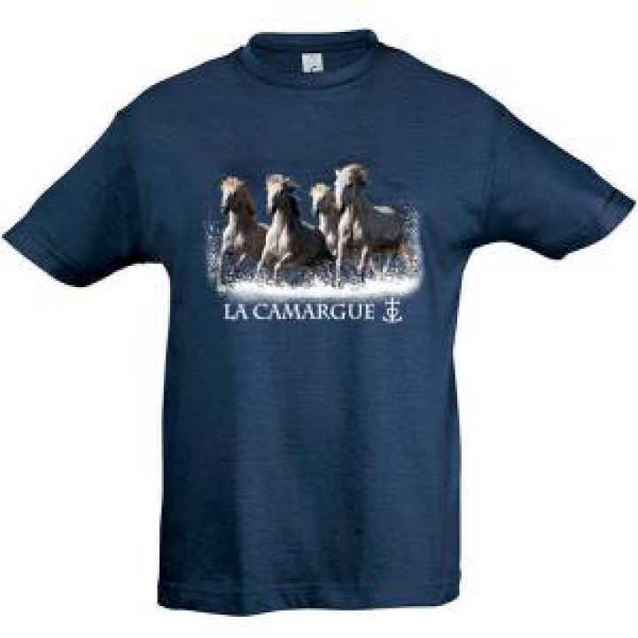 Tshirt enfant Quatre Chevaux dans leau Rose Pale 2 ans