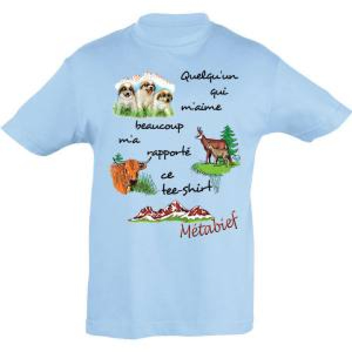 Tshirt enfant Quelquun Qui Maime Metabief Rose Pale 2 ans