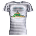 T-shirt enfant rayé Transfert Mont Saint Michel France Stylise Couleurs blanc/marine 2 ans