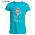 T-shirt enfant Reine des Sirènes + transfert paillettes (Sans Nom de ville) Fuschia 2 ans