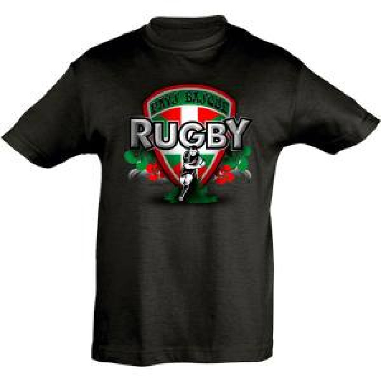 T-shirt enfant Rugby Boulier Pays Basque Rouge 2 ans