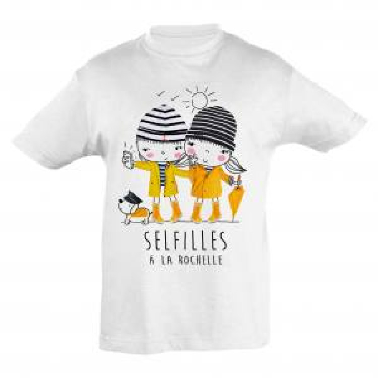 T-shirt enfant Selfilles à la Rochelle Blanc 14 ans