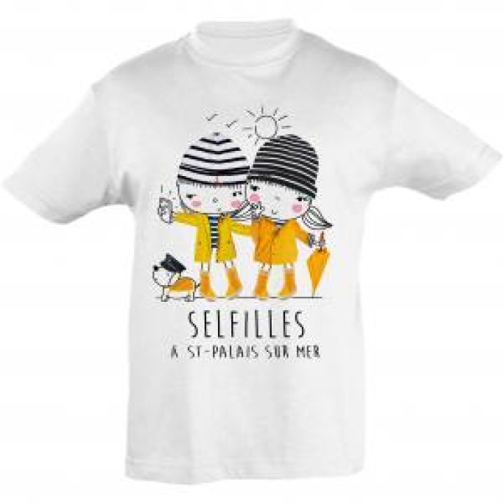 Tshirt enfant Selfilles à Saint Palais sur Mer Blanc 2 ans
