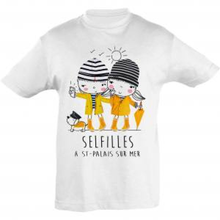 T-shirt enfant Selfilles à Saint Palais sur Mer Blanc 8 ans