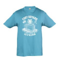 T-shirt enfant S&eacute;rigraphie Fort Boyard &Icirc;le d&rsquo;Ol&eacute;ron Cl&eacute;s/ T&ecirc;te de Tigre/ Pieces (V1 Impression Blanche, V2 Impression Noir) Marine 2 ans