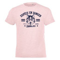 T-shirt enfant Sérigraphie Loup Espèce en Danger Bioparc + transfert Col Bioparc French Marine 4 ans