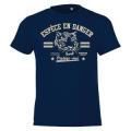 T-shirt enfant S&eacute;rigraphie Tigre Esp&egrave;ce en Danger Safari de Peaugres + transfert Col Safari de Peaugres kaki chin&eacute; 4 ans