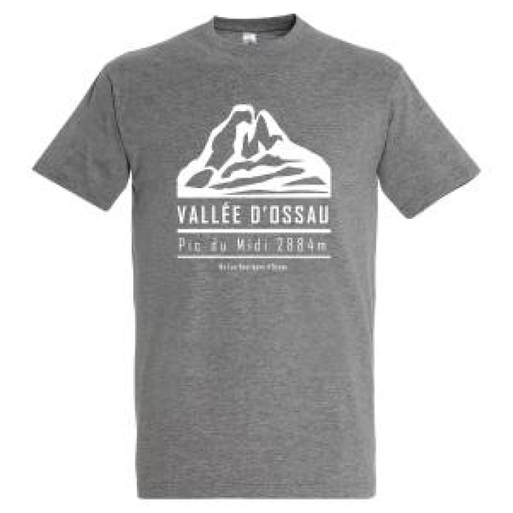Tshirt enfant Sérigraphie Vallée DOssau Pic du Midi 2884m Logo 2021 Vert Pomme 2 ans