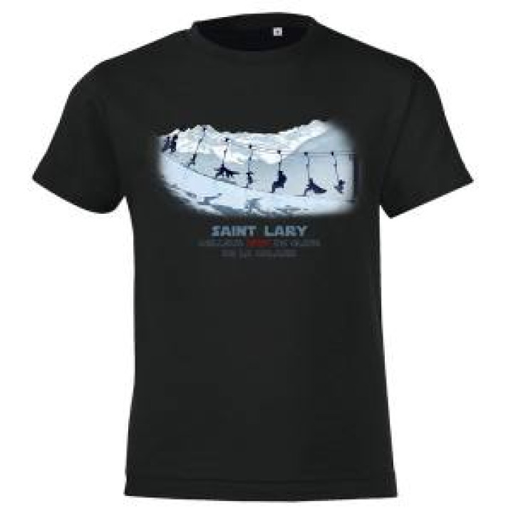 Tshirt enfant Spot Galaxie Ombre Télésiège Saint Lary Noir Profond 2 ans