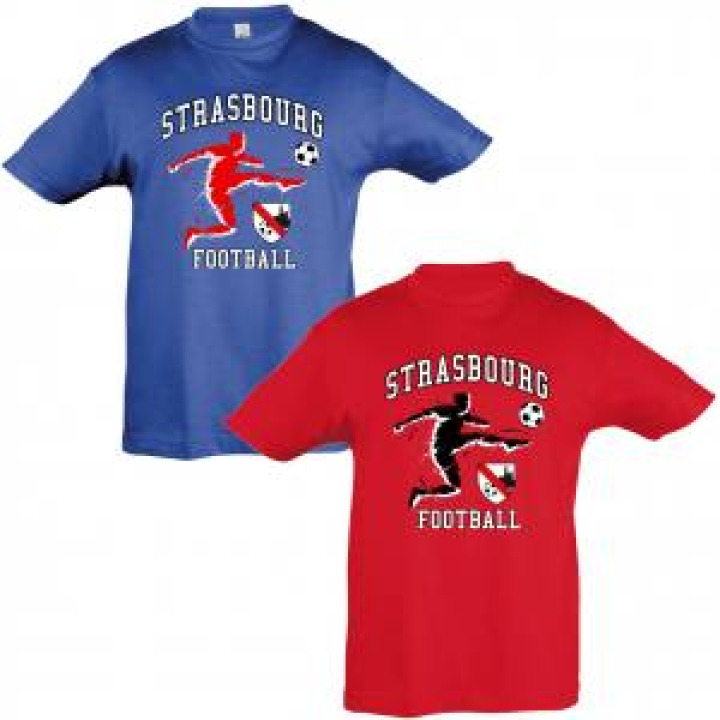 Tshirt enfant Strasbourg Football France Bleu Royal 2 ans