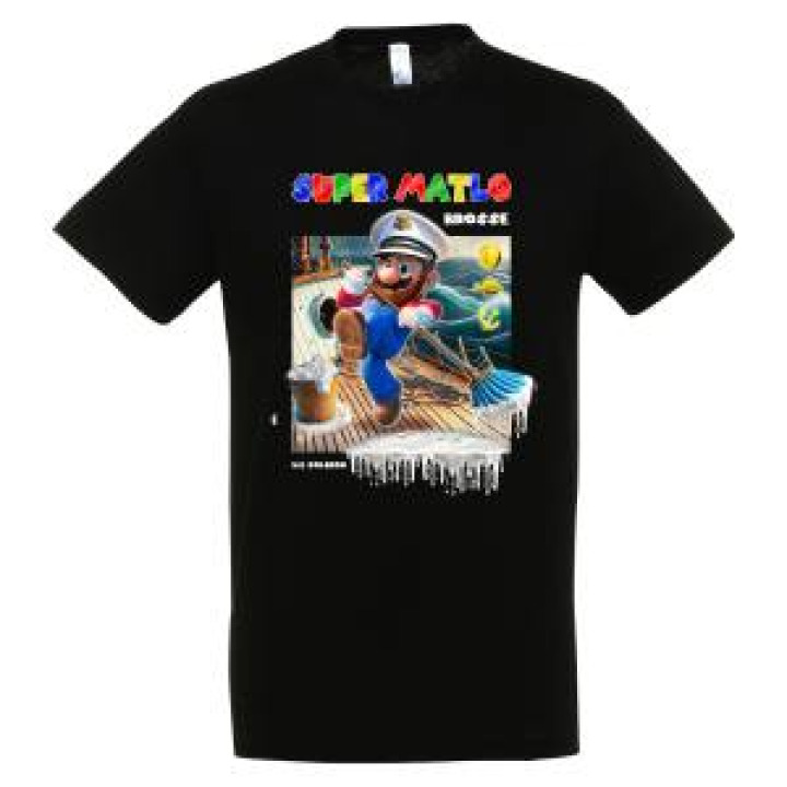 Tshirt enfant Super Matlo Brosse Île dOléron Noir Profond 8 ans