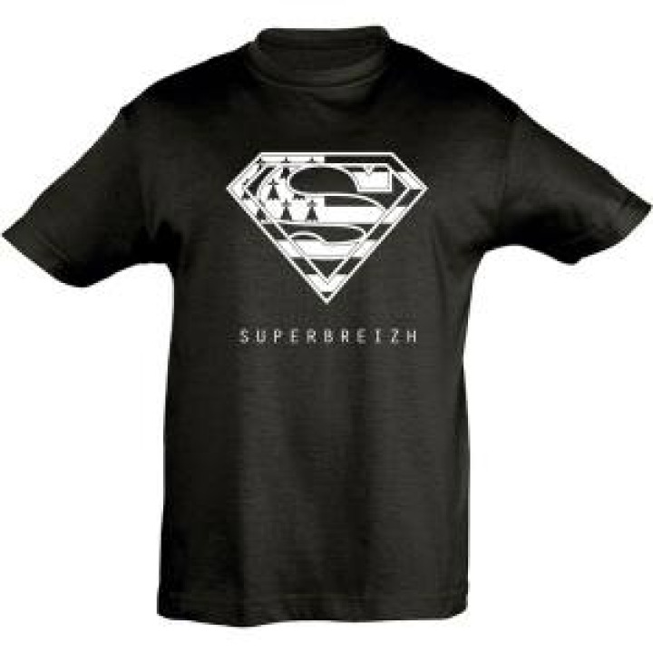 Tshirt enfant Superbreizh Sh3002 Noir Profond 4 ans
