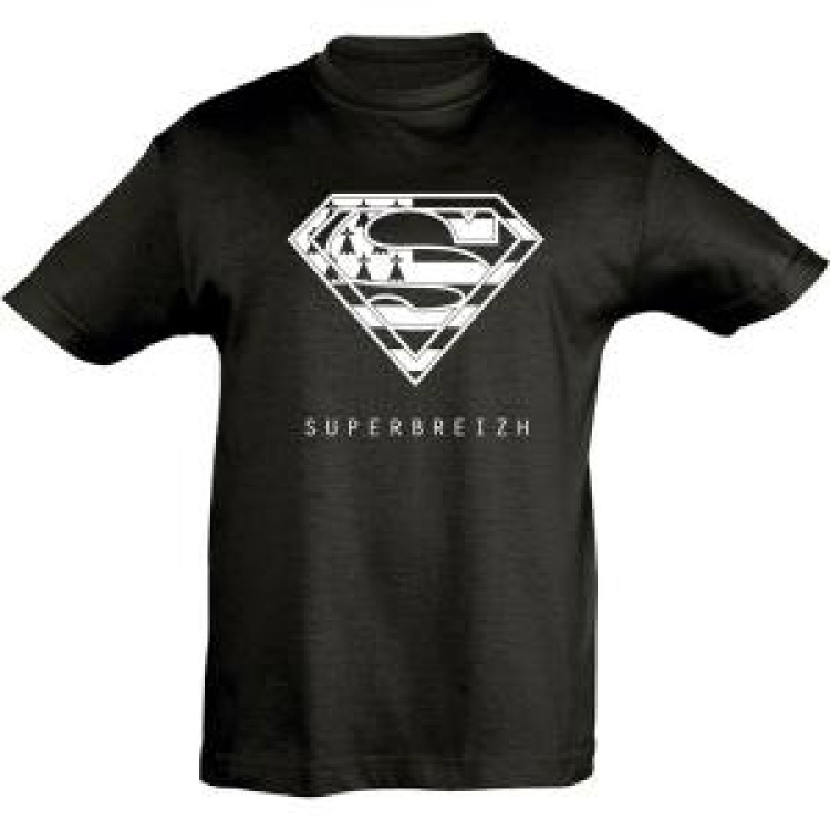 T-shirt enfant Superbreizh (Sh3002) Noir Profond 4 ans