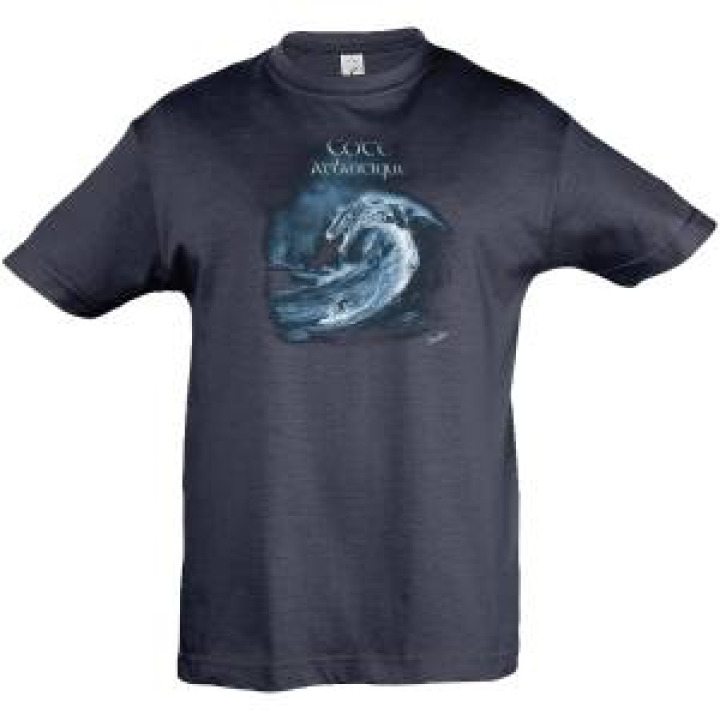 Tshirt enfant Surfeur Vague Dragon Côte Atlantique Soulac Marine 10 ans