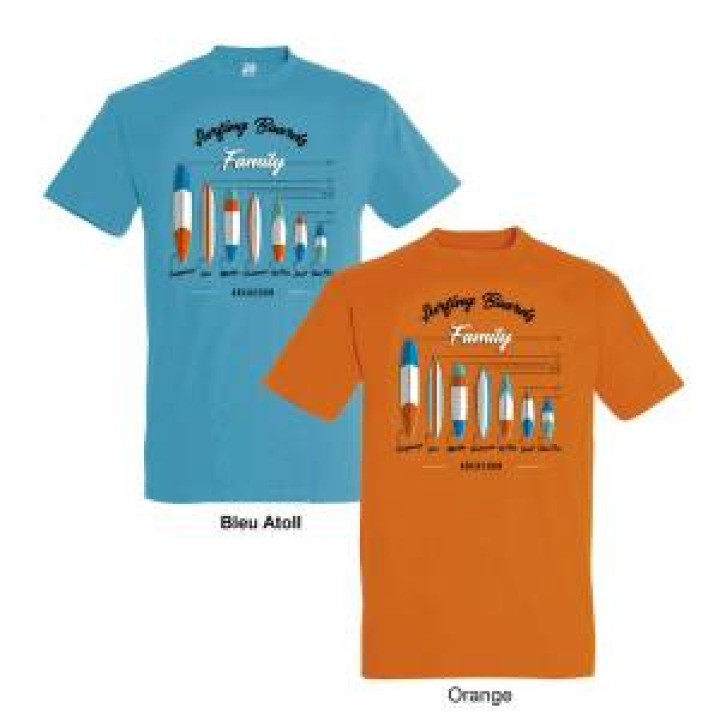 Tshirt enfant Surfing Boards Family Arcachon Bleu Atoll 2 ans