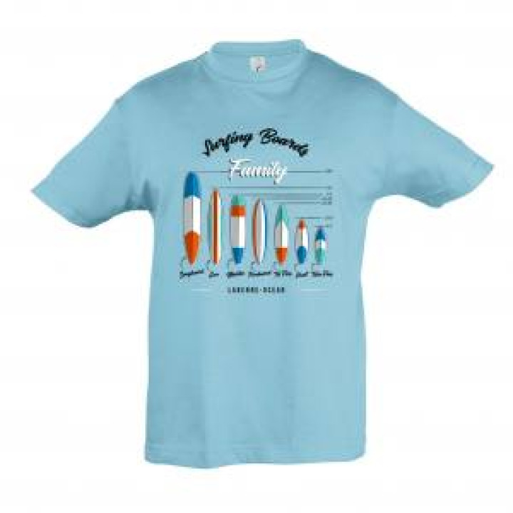 Tshirt enfant Surfing Boards Family LabenneOcéan Bleu Atoll 4 ans