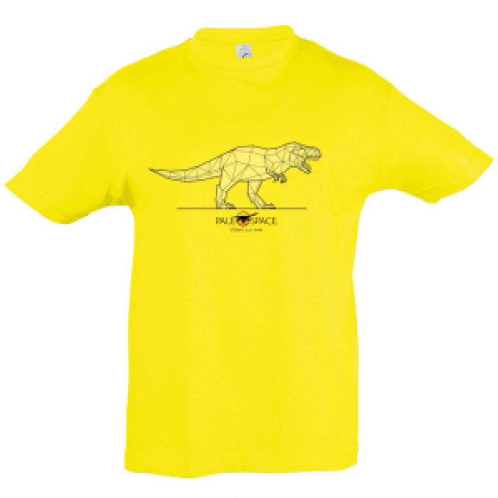 Tshirt enfant TRex Paléospace Citron 2 ans