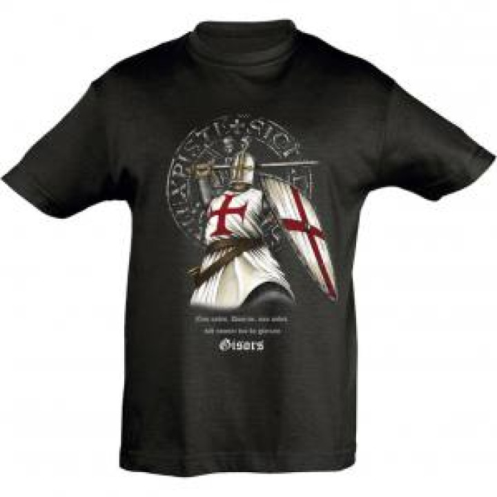 Tshirt enfant Templier Gisors Sous le Dessin Noir Profond 4 ans