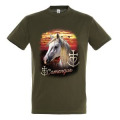 T-shirt enfant Tête de Cheval Croix de Camargue Oiseaux en Vol Camargue Marine 2 ans