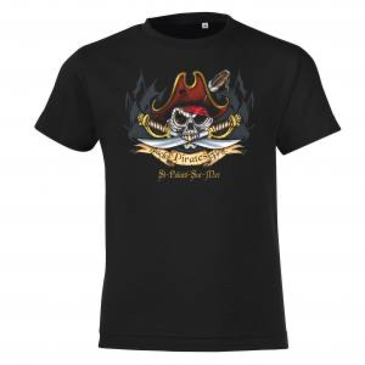 Tshirt enfant Tête de Pirate Saint Palais sur Mer Noir Profond 6 ans