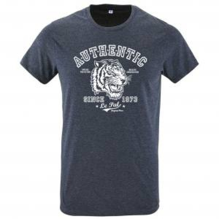 T-shirt enfant Tête de Tigre le Pal Denim Chiné 2 ans