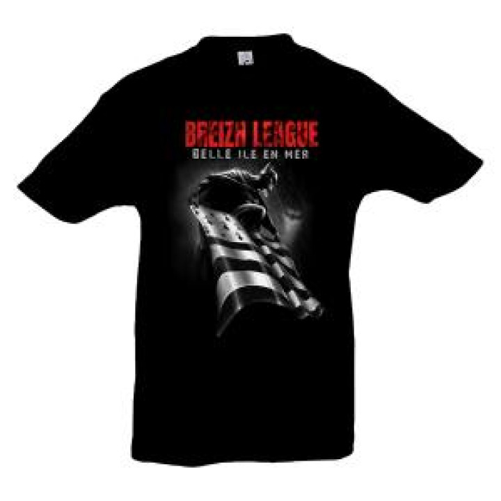 Tshirt enfant The Breizh League Belle Île en Mer Noir Profond 10 ans