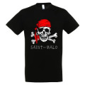 T-shirt enfant Transfert Pirate Bandana Rouge Saint-Malo Noir Profond 2 ans