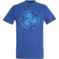 T-shirt enfant Triskel dans un Cercle Bretagne Bleu Royal 2 ans
