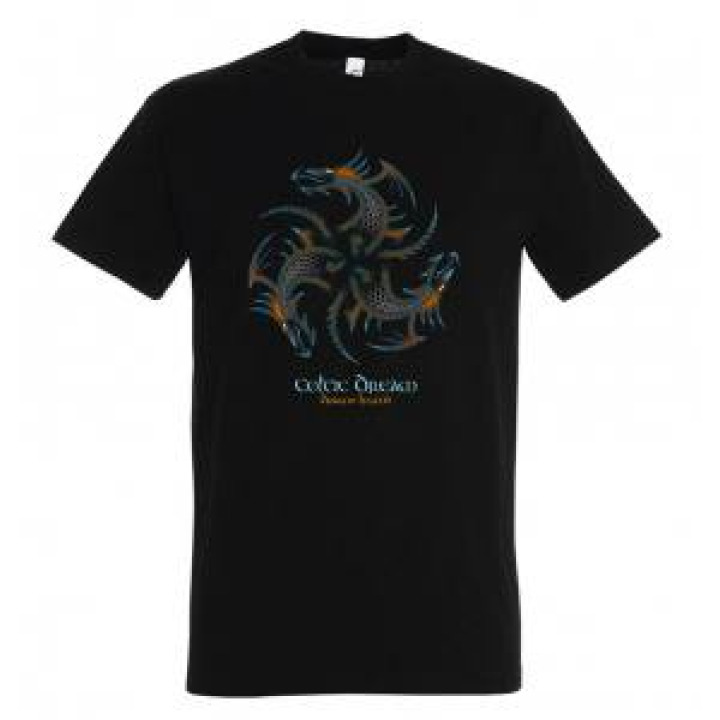 Tshirt enfant Triskell 3 Dragons Celtic Dream Noir Profond 2 ans
