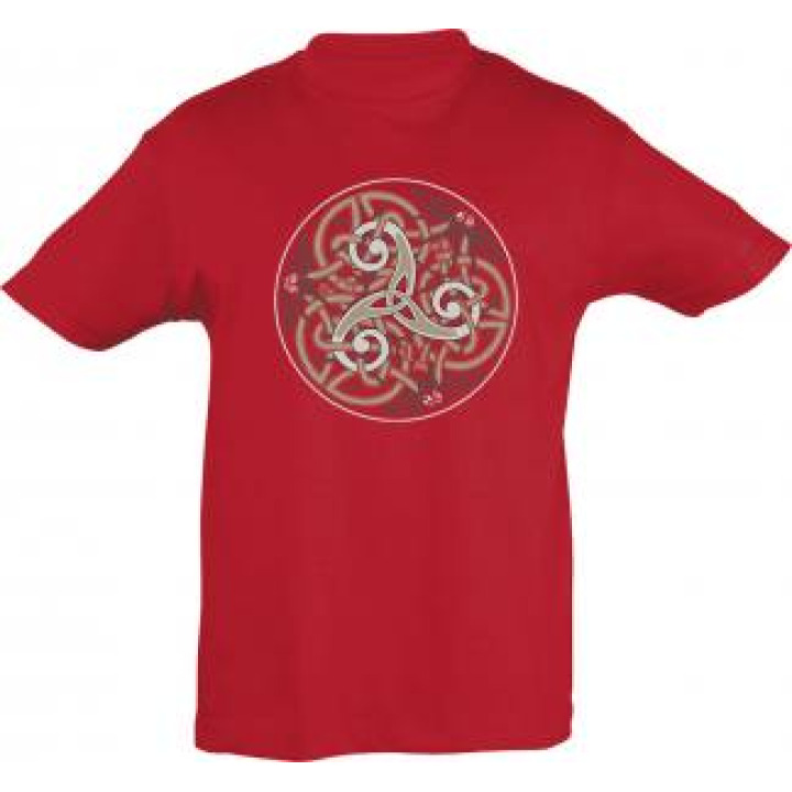 Tshirt enfant Triskell en Couleur Rouge 2 ans