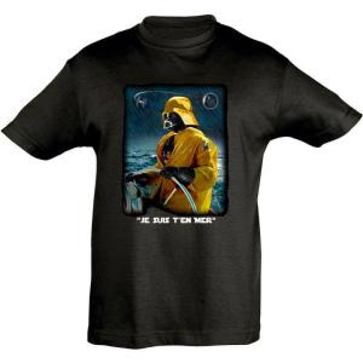 Tshirt enfant Vador en Mer Noir Profond 4 ans