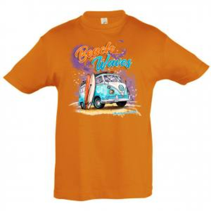 Tshirt enfant Van Beach and Waves Andernos les Bains Bleu Atoll 2 ans