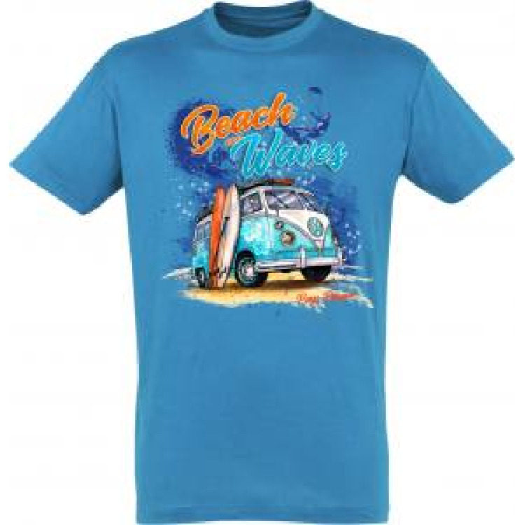 T-shirt enfant Van Beach and Waves Pays Basque kaki chin&eacute; 2 ans