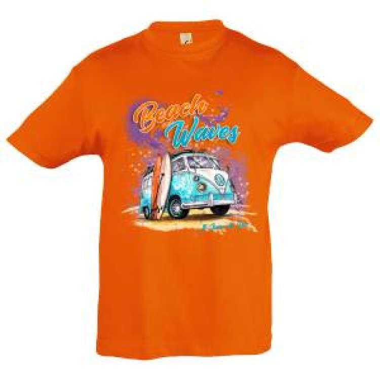 T-shirt enfant Van Beach and Waves Saint Jean de Luz Orange 8 ans