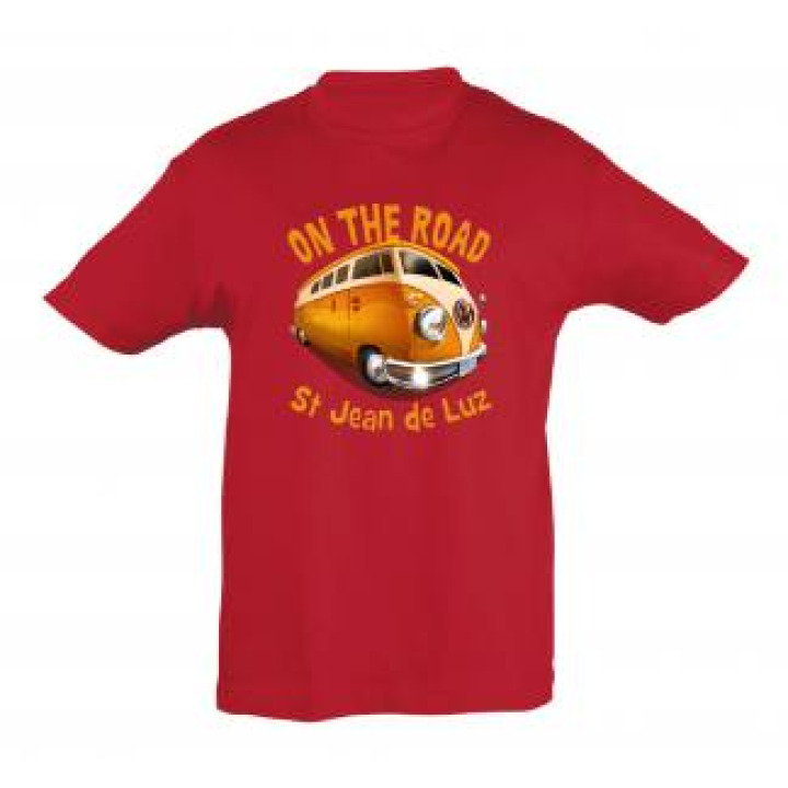 Tshirt enfant Van On the Road Saint Jean de Luz Rouge 2 ans