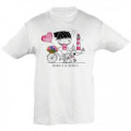 T-shirt enfant Vélo Fille la Rochelle Blanc 8 ans