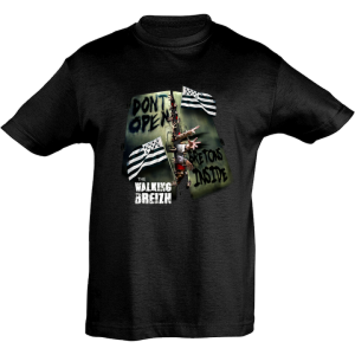 Tshirt enfant Walking Breizh Noir Profond 2 ans