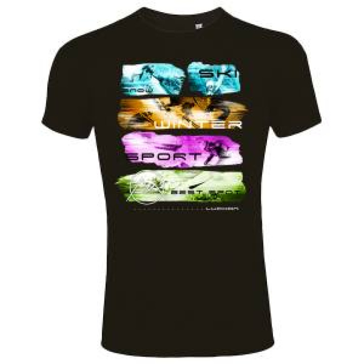 Tshirt enfant Winter Sport Luchon Noir Profond 10 ans
